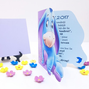 Invitatie Botez Contur Eeyore