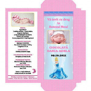 Invitatie Botez Cutie de Ciocolata Cenusareasa 2