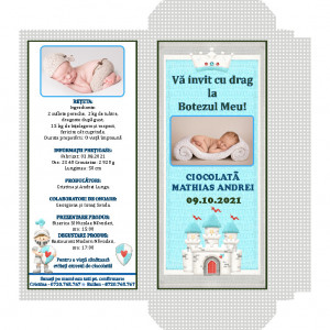 Invitatie Botez Cutie de Ciocolata Print 1
