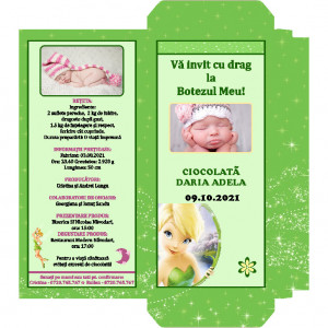 Invitatie Botez Cutie de Ciocolata Tinkerbell 3