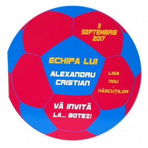 Invitatie Botez Fotbal Rosu-Bleu-Galben