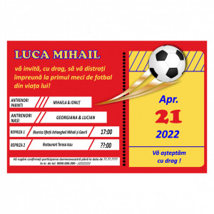 Invitatie Botez Magnetica Fotbal 18