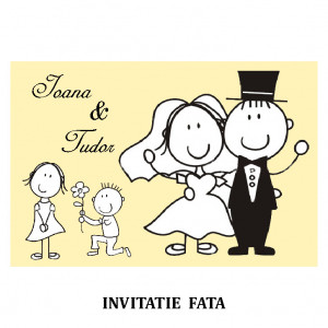 Invitatie Nunta Carte Postala INCP38