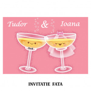 Invitatie Nunta Carte Postala INCP42