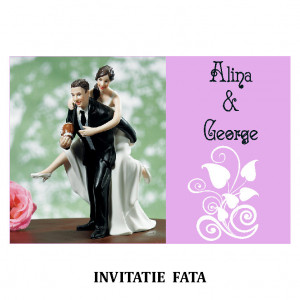 Invitatie Nunta Carte Postala INCP88