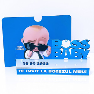 Invitatii Botez Contur Baby Boss 14
