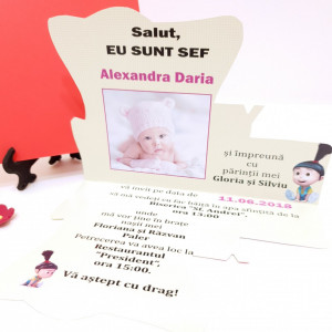 Invitatii Botez Contur Baby Princess 8