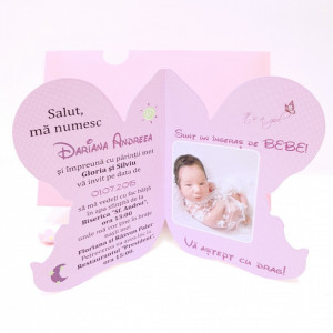 Invitatii Botez Contur Ingeras F12