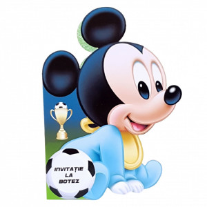 Invitatii Botez Contur Mickey Mouse 11