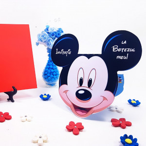 Invitatii Botez Contur Mickey Mouse 1