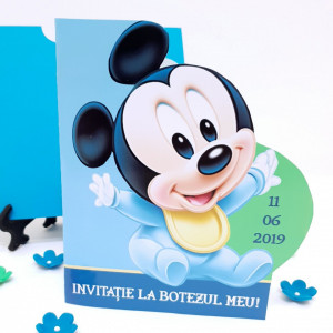 Invitatii Botez Contur Mickey Mouse 9