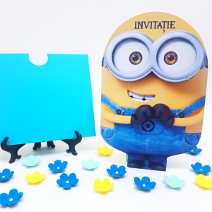 Invitatii Botez Contur Minion