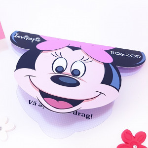 Invitatii Botez Contur Minnie Mouse 2
