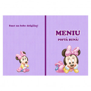 Meniu Botez Simplu Fetite Minnie Mouse 3
