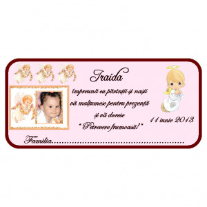 Plic Botez cu Foto Bebelusa 2