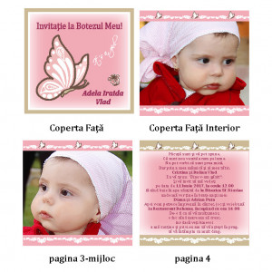 Invitatie Botez Carticica Fluture