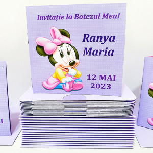 Invitatie Botez Carticica Minnie Mouse