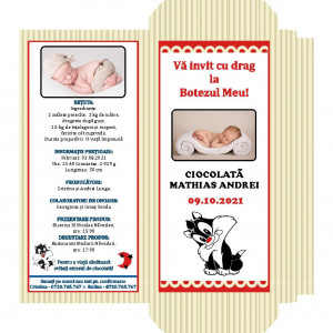 Invitatie Botez Cutie de Ciocolata Silvester