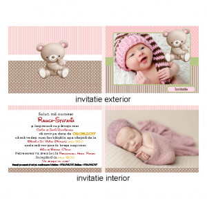 Invitatie Botez Dubla Ursulet 3