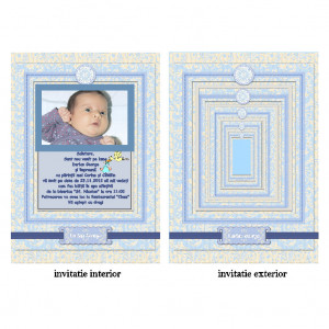 Invitatie Botez Papirus Disney Bebe 1