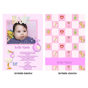 Invitatie Botez Papirus Disney Bebelina 17