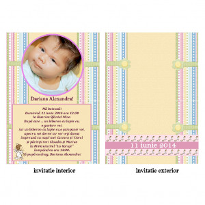 Invitatie Botez Papirus Disney Bebelina 2