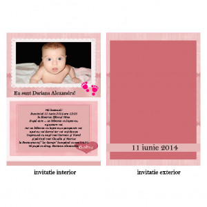 Invitatie Botez Papirus Disney Bebelina 7