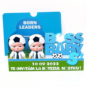 Invitatie Gemeni Baby Boss Fotbal BB3
