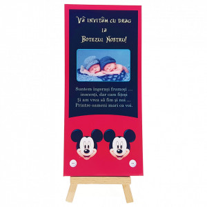 Invitatie Gemeni Ciocolata 2 Mickey