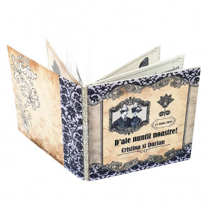 Invitatie Nunta Carticica Caragiale Lila