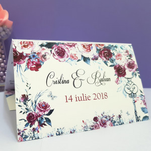 Invitatie Nunta Florale Trandafiri