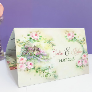 Invitatie Nunta Florale Vintage