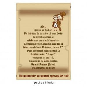 Invitatie Nunta Papirus INPAP18