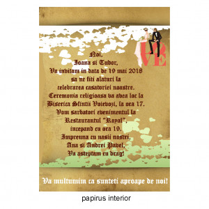 Invitatie Nunta Papirus INPAP8