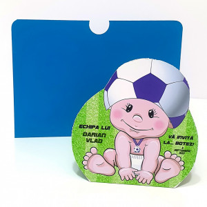 Invitatii Botez Contur Baby Fotbal 18