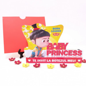 Invitatii Botez Contur Baby Princess 7