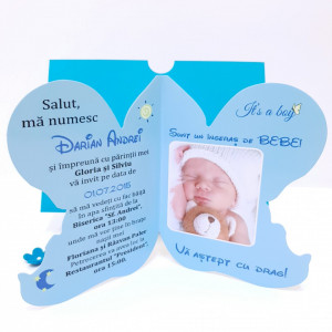Invitatii Botez Contur Ingeras B8