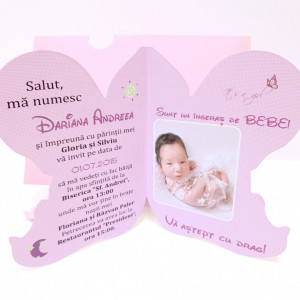Invitatii Botez Contur Ingeras F12