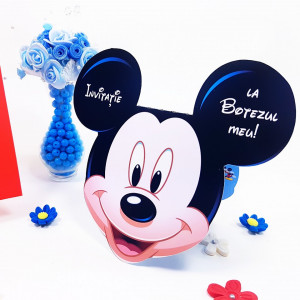 Invitatii Botez Contur Mickey Mouse 1
