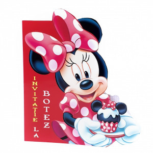 Invitatii Botez Contur Minnie Mouse 7