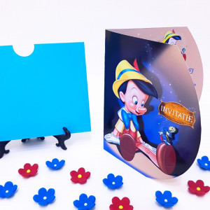 Invitatii Botez Contur Pinocchio