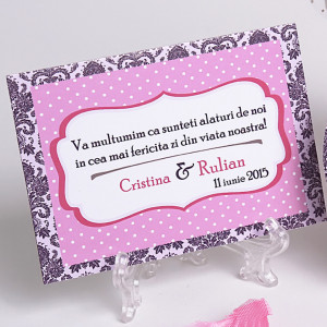 Marturie Nunta Magnet Pink