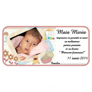 Plic Botez cu Foto Bebelusa 13