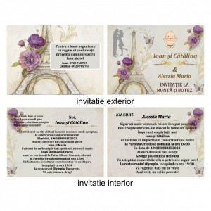 Invitatie 2 in 1 Nunta-Botez Dublu 13