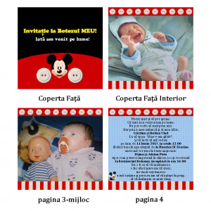 Invitatie Botez Carticica Mickey Mouse 3