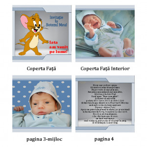 Invitatie Botez Carticica Tom and Jerry