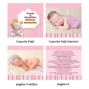 Invitatie Botez Carticica Ursulet