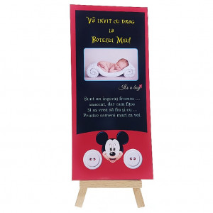 Invitatie Botez Cutie de Ciocolata Mickey Mouse 1