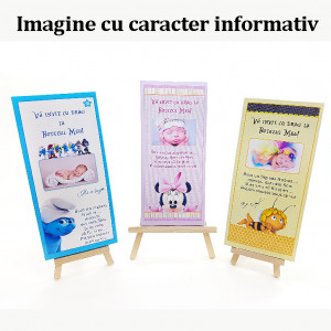 Invitatie Botez Cutie de Ciocolata Minnie Mouse 1