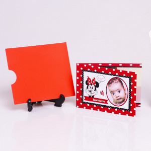 Invitatie Botez Dubla Minnie Mouse